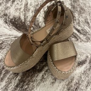 Valentino Espadrilles- Rockstud pewter color.